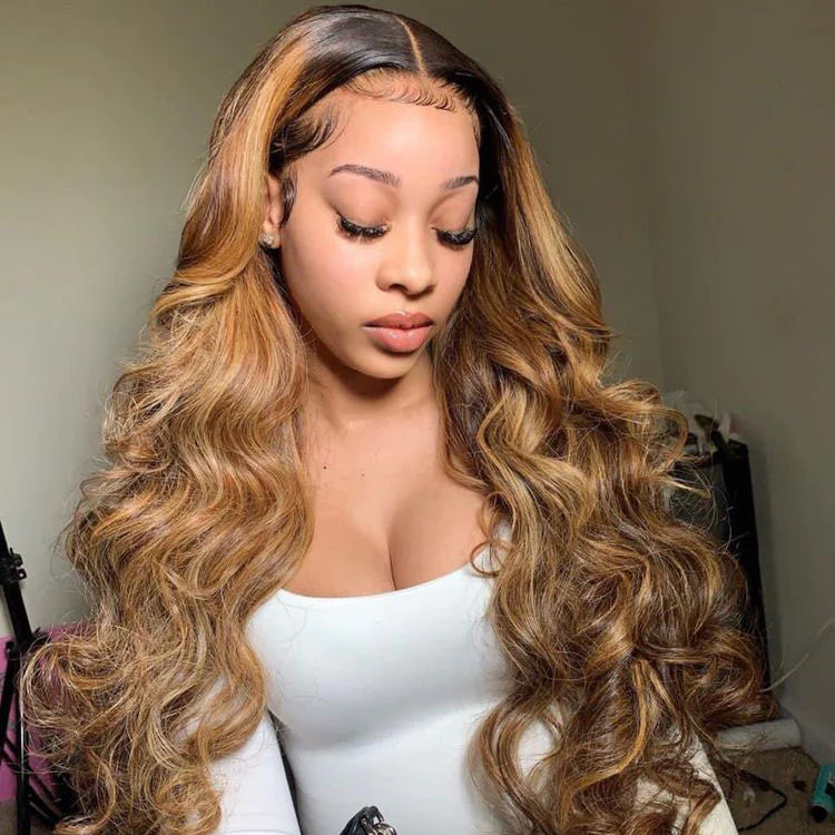 Ombre 1B/27 Body Wave 13x4 HD Lace Front Wig