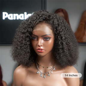 Kinky Edges Hairline Indétectable HD Lace Front Kinky Curly Bob Wig 