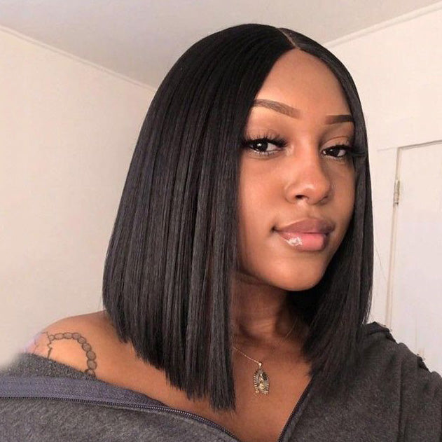 Perruque soyeuse droite Bob 13x4 HD Lace Front Wig 
