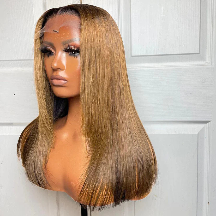 Ombre 1B/27 Silky Straight 13x4 HD Lace Front Wig