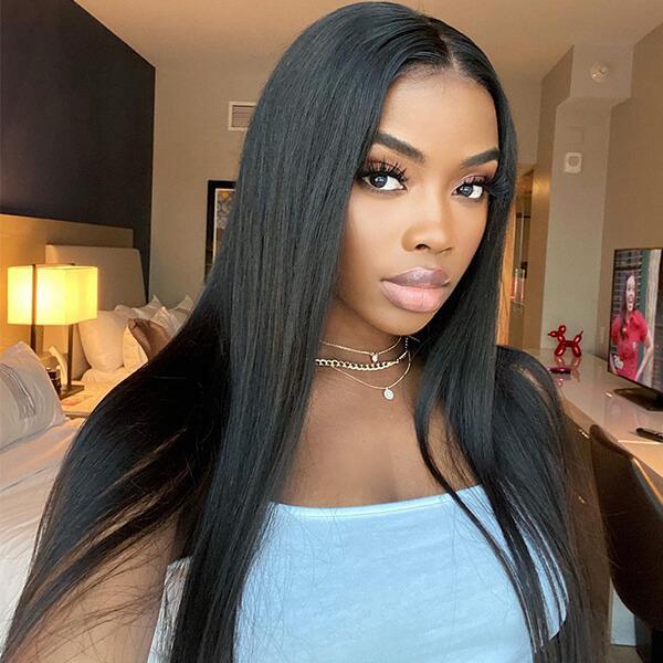 <span class="hot-icon"><img src="https://cdn.shopify.com/s/files/1/0555/4277/6110/files/tagweargo.png" alt="Wear Go Icon" width="50" height="19"> Silky Straight Glueless 5x5 HD Pre-cut Lace Front Wig