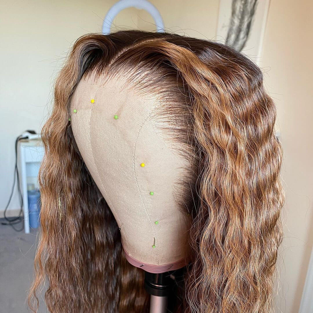 Brown Deep Wave 13x4 HD Lace Front Wig