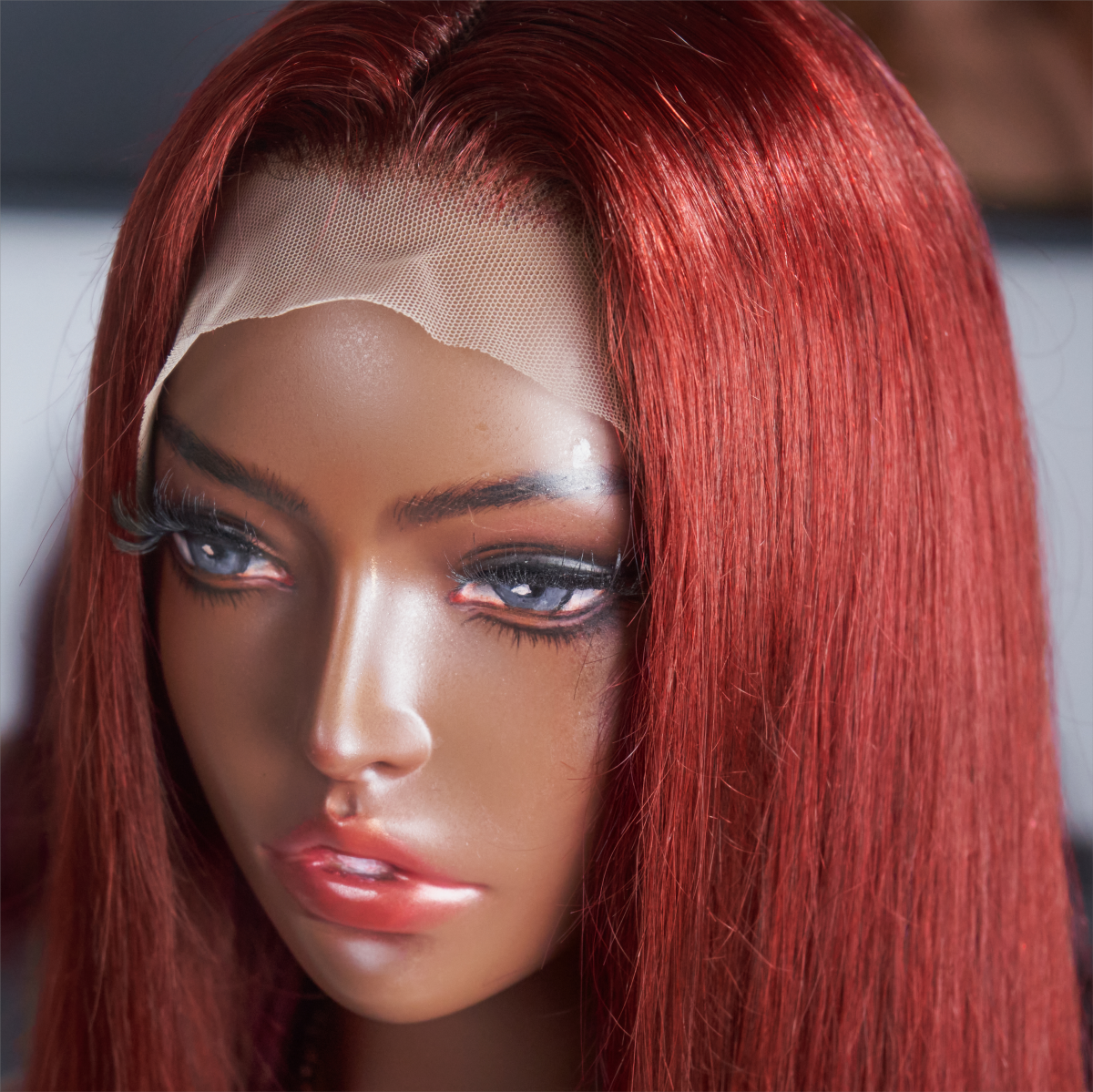 Reddish Brown Silky Straight 13x4 HD Lace Front Wig