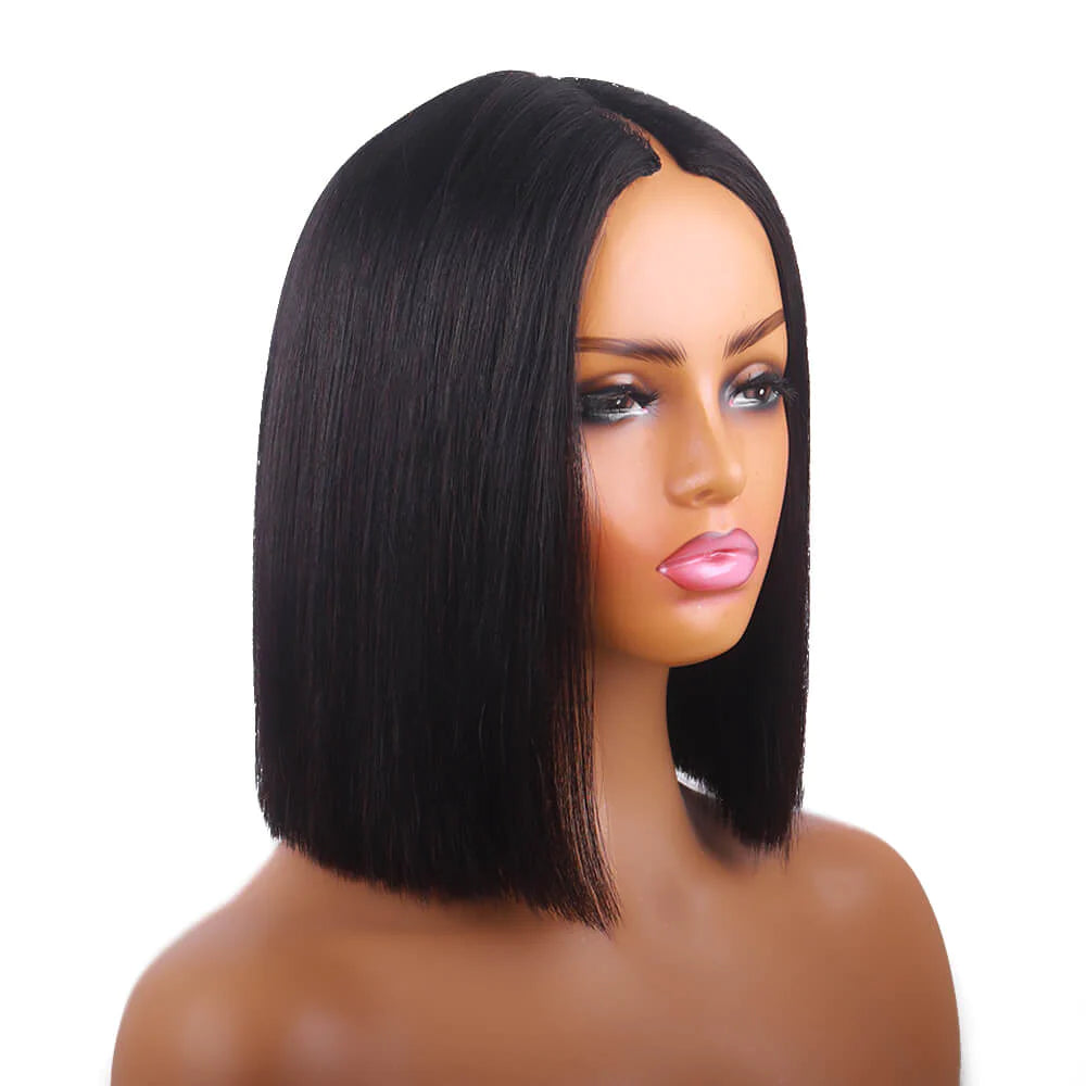No Leave Out Silky Straight I Part Bob Wig