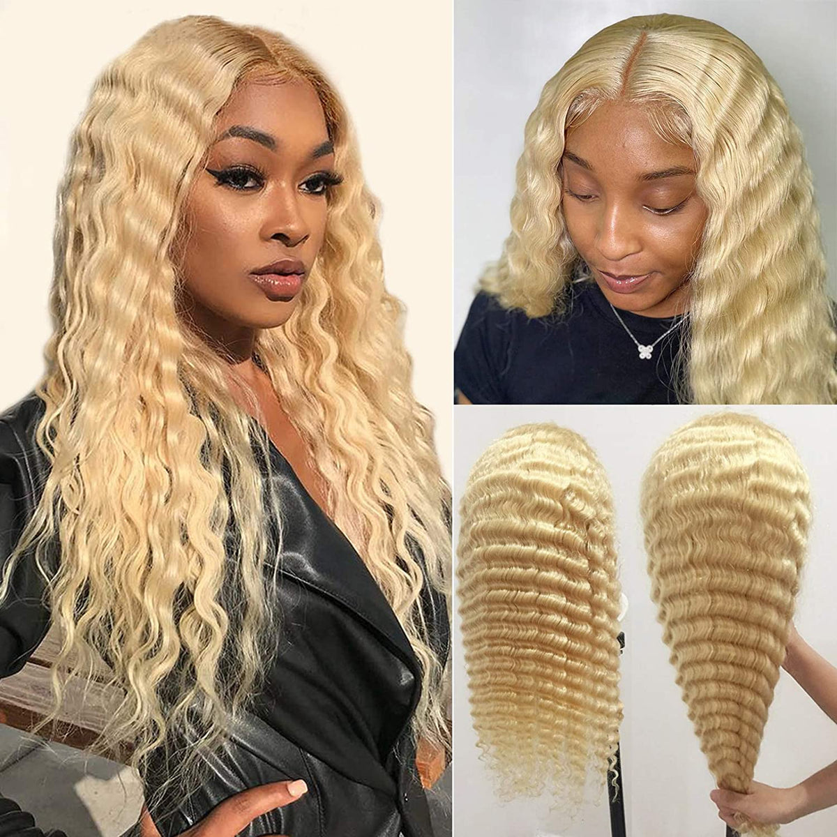 613 Blonde Deep Wave 13x4 HD Lace Front Wig