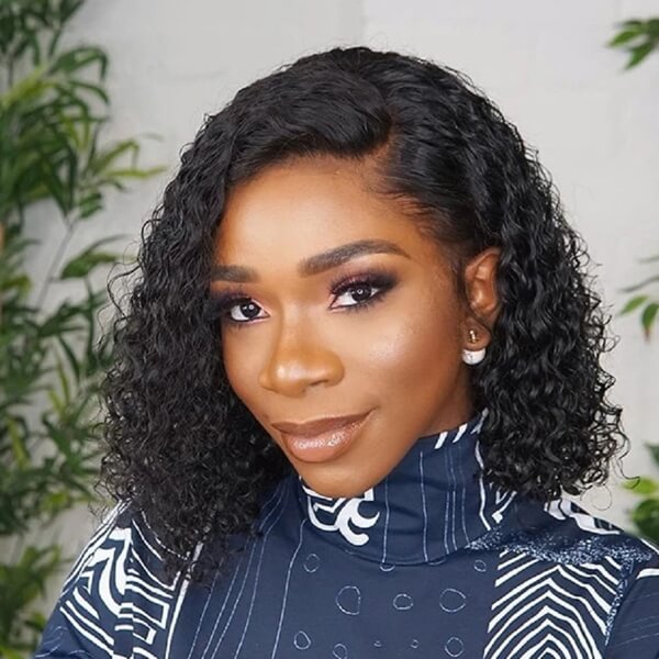 Curly Bob Wig 13x4 HD Lace Front Wig