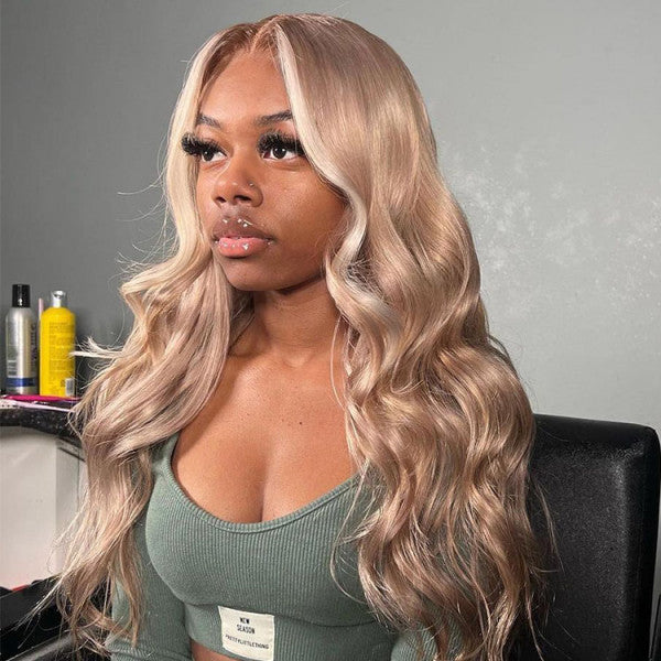 Blonde Highlight Body Wave 13x4 HD Lace Front Wig
