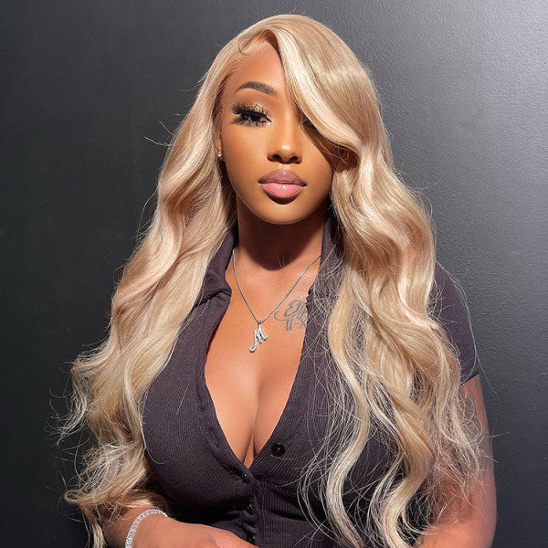 Blonde Highlight Body Wave 13x4 HD Lace Front Wig