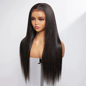Kinky Edges Hairline Indétectable Lace Front Wig Silky Straight 